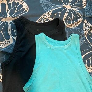 Black and Teal Tank Tops